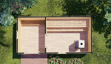 Каркасная баня 2x4