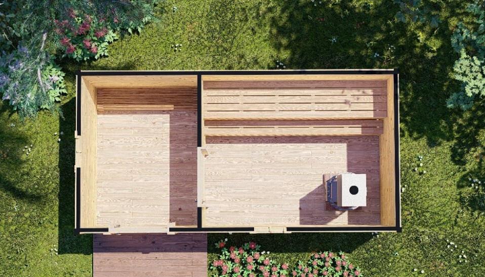 Каркасная баня 2x4 2
